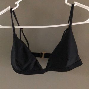 A black triangle bikini top
